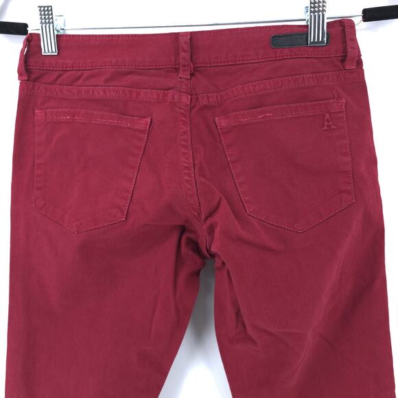Articles of Society Size 24 Mya Scarlet Bright Maroon Denim Stretchy Skinny Jean - Picture 10 of 11